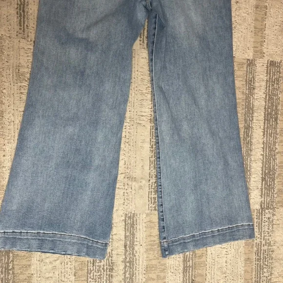 Dear John Womens Wide Leg High Rise Patch Pocket Jeans Blue Size 32 DPM-55-A152 - Picture 12 of 12